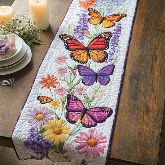 Butterfly Garden CW1501085CL Quilted Table Runner