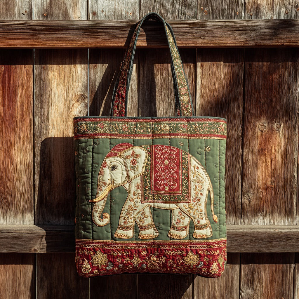 Royal Asian Elephant XR1811009CL Quilted Tote Bag