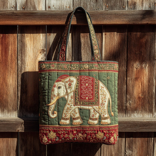 Royal Asian Elephant XR1811009CL Quilted Tote Bag