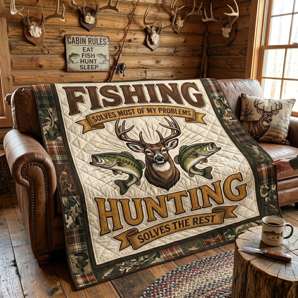 Fishing And Hunting Life WN1505009CL Quilt