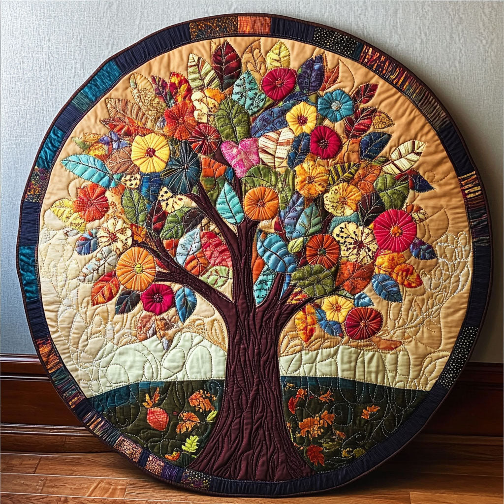 Whispering Tree WN0808115CL Quilted Round Mat