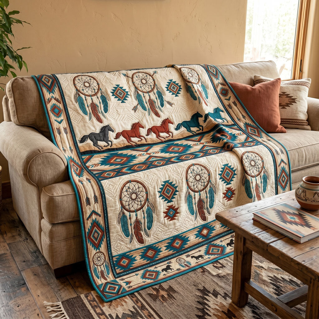 Dreamcatchers And Wild Horse Spirits WN1706005CL Quilt