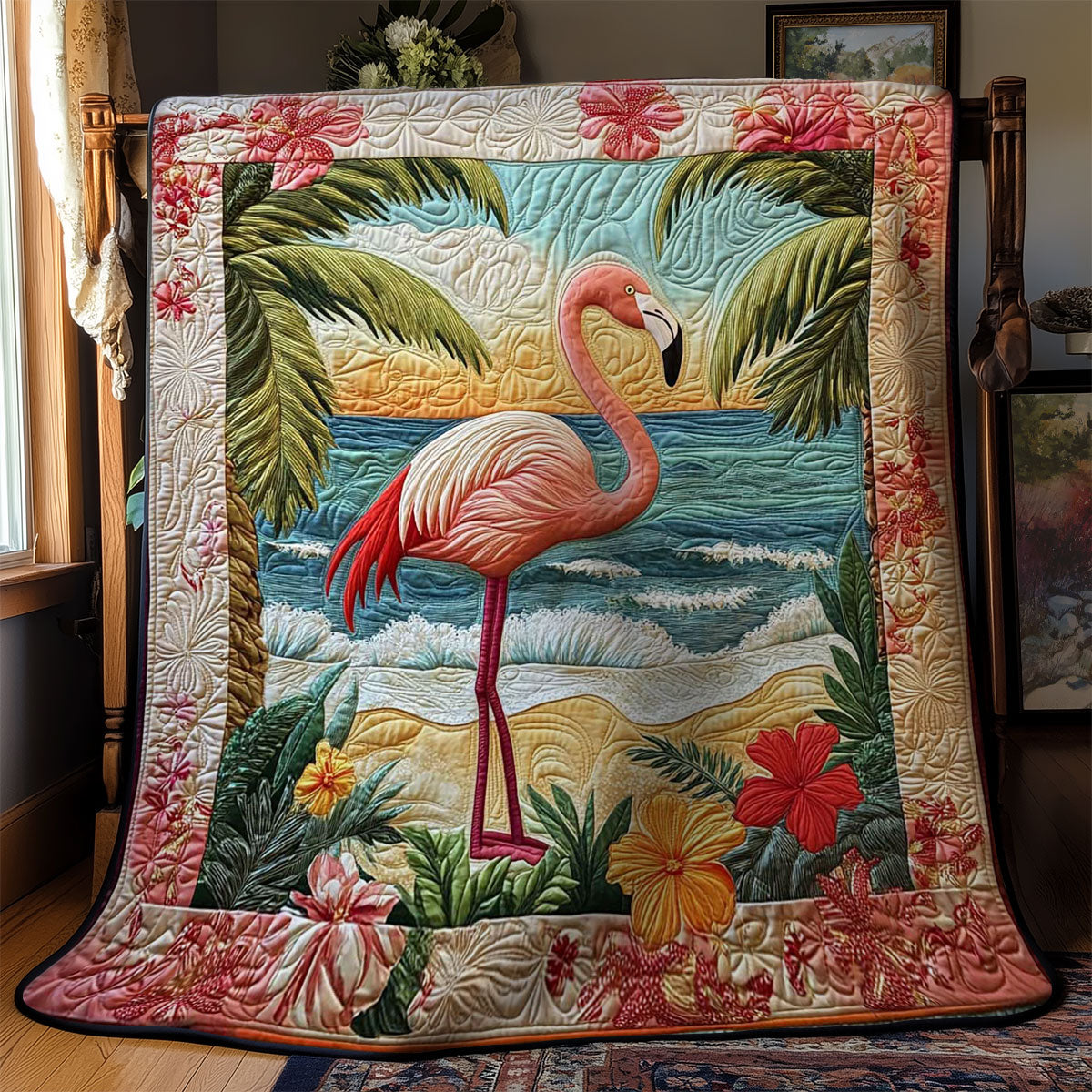 Pink Elegance Flamingo WN1003042CL Quilt