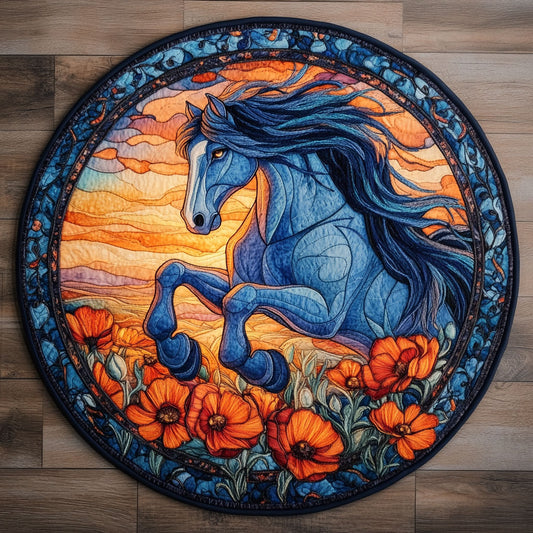 Horse Odyssey WN0506052CL Quilted Round Mat