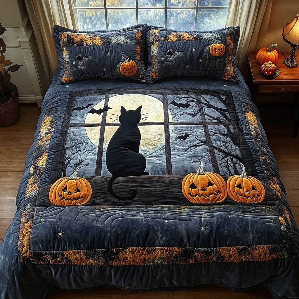 Halloween Cat WN1302013CL Duvet Cover Set