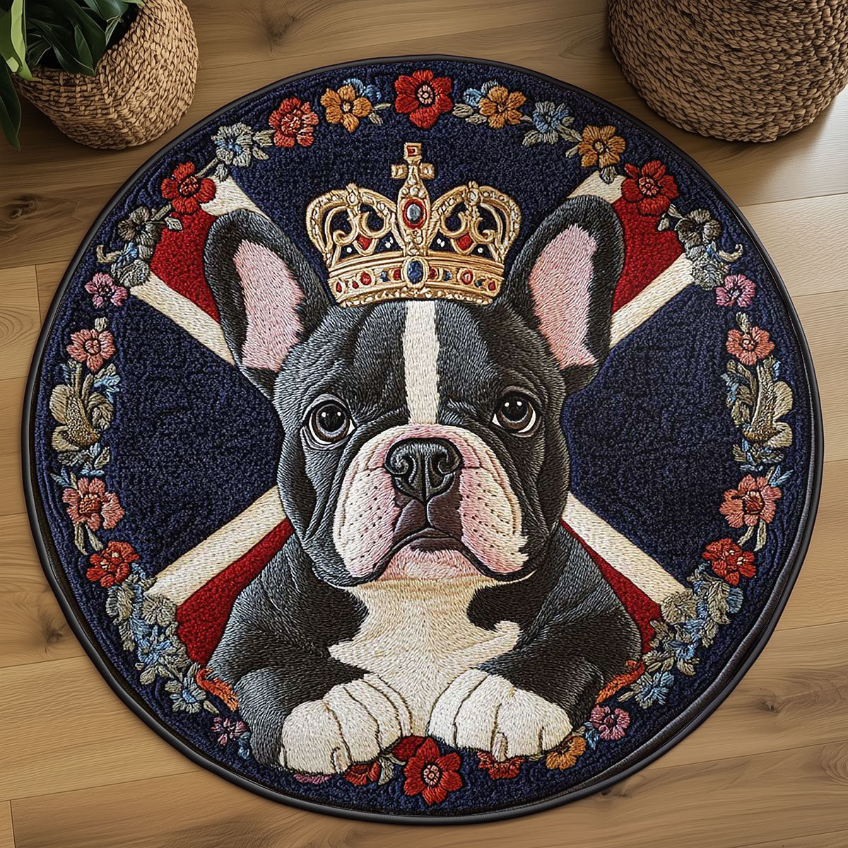 French Bulldog Legacy WN1205041CL Quilted Round Mat