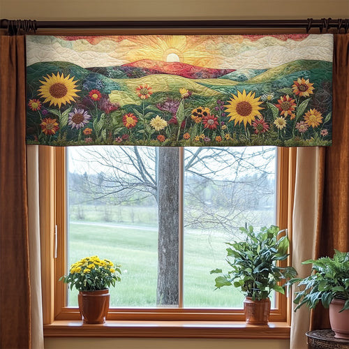 Blooming Sunflower WN2003061CL Quilted Valance