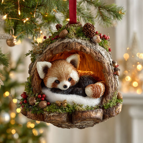 Cozy Red Panda CW0312007CL Christmas Ornament