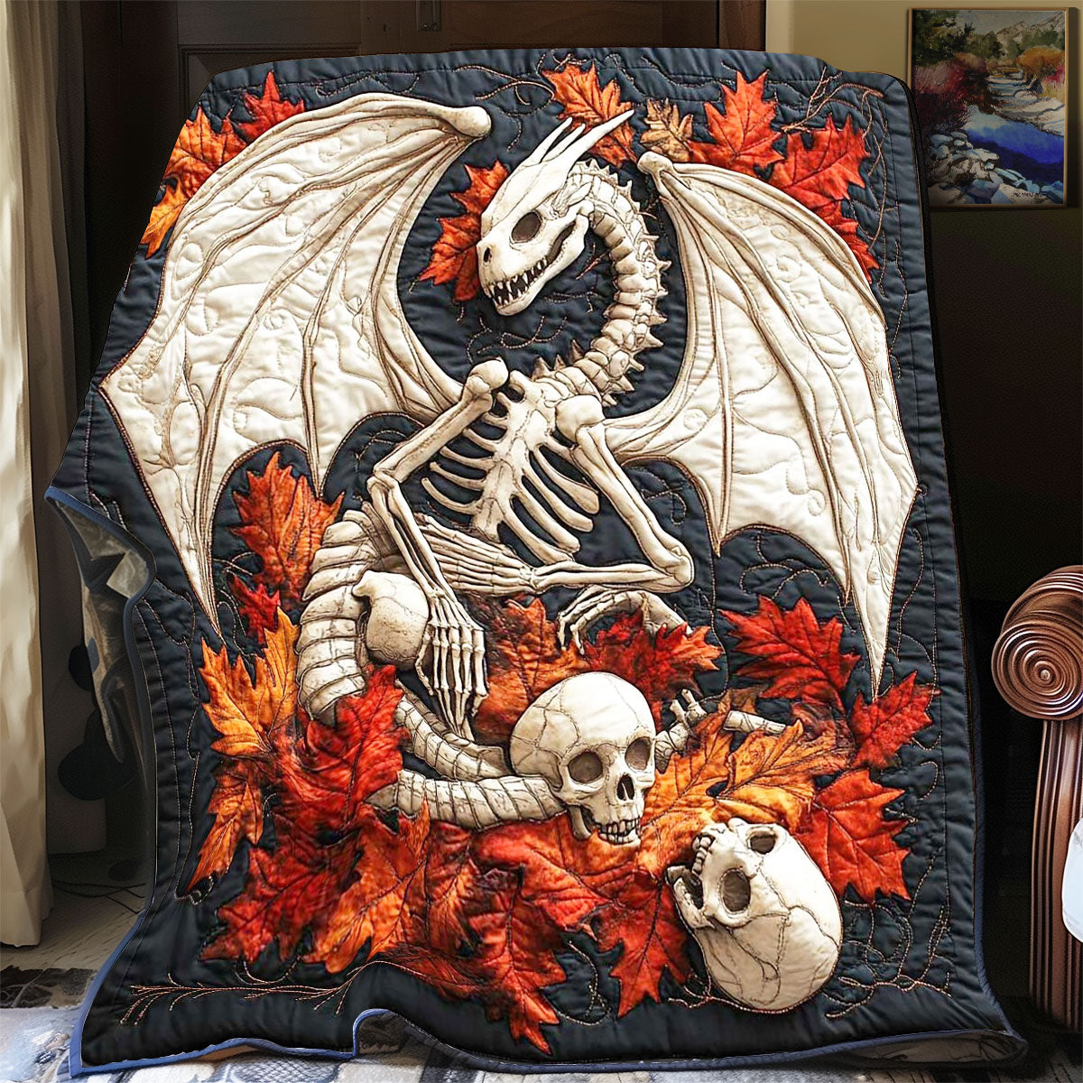 Slay Skull Dragon WP1402035CL Quilt