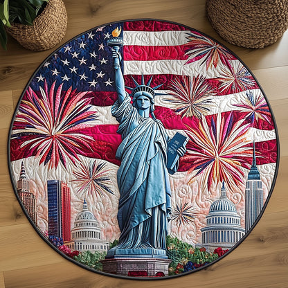 Stars Of Liberty WJ1306050CL Quilted Round Mat