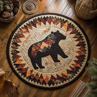 Bear Circle WN0104004CL Quilted Round Mat