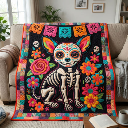 Day Of The Dead Pup WN2904003CL Quilt