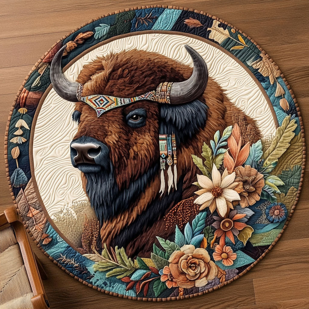 Bison Spirit KL2511008CL Quilted Round Mat