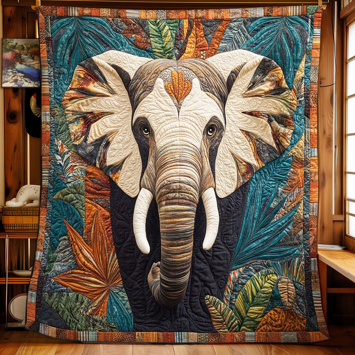 Elephant Forest CW1201036CL Quilt