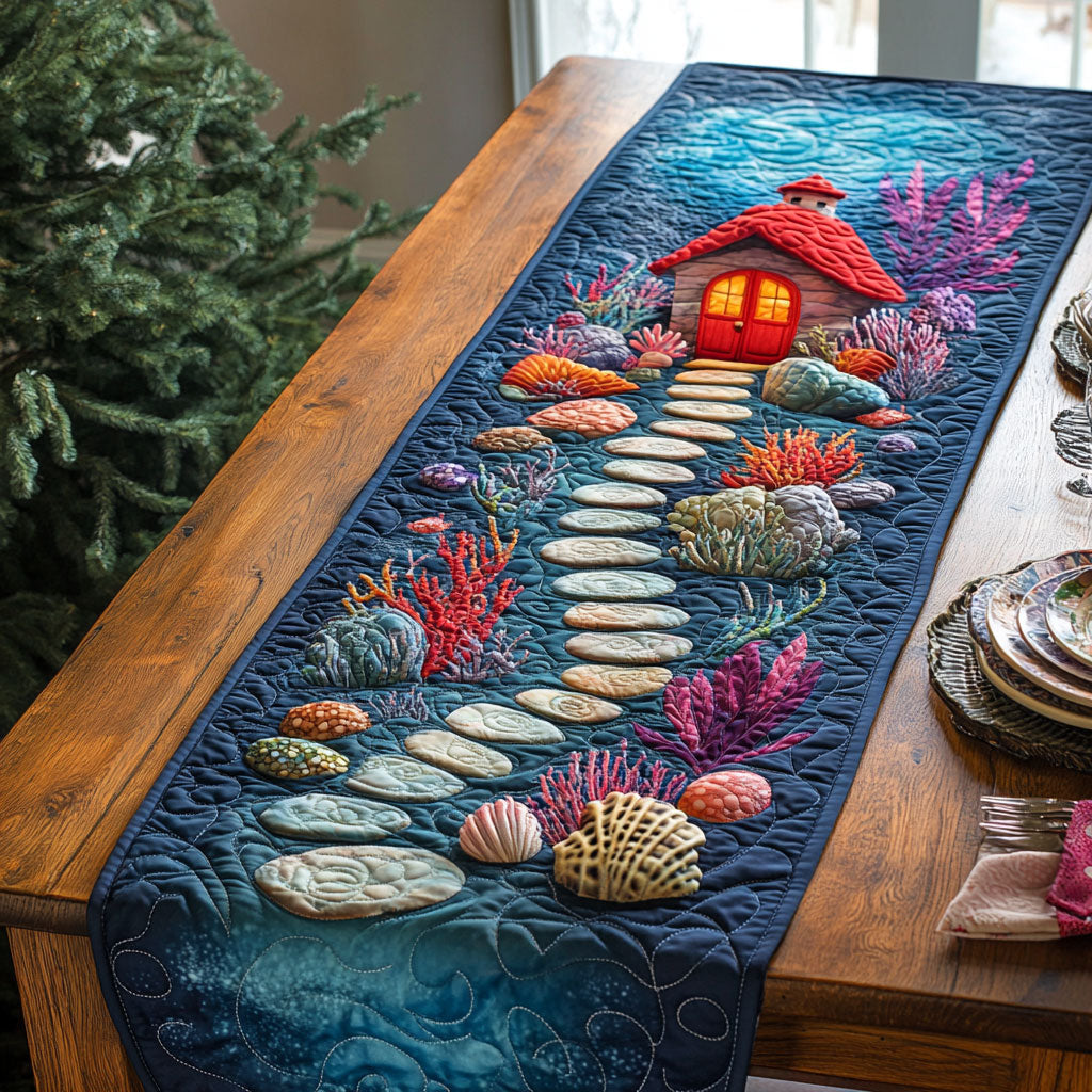 Undersea Doorway WJ0506036CL Quilted Table Runner