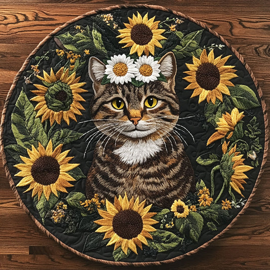 Cat Garden WN0306041CL Quilted Round Mat