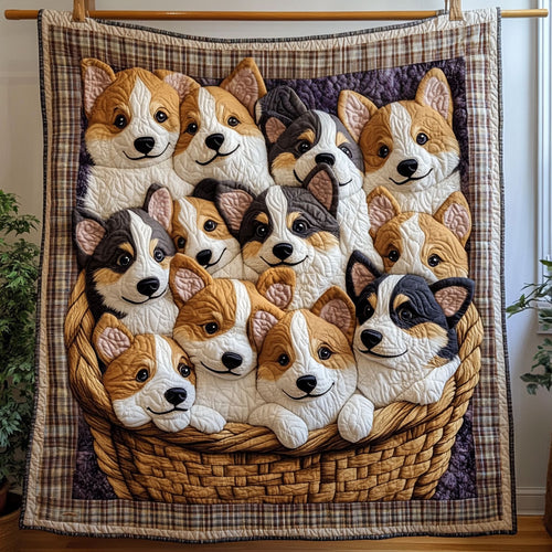 Corgi Basket CP0701027CL Quilt