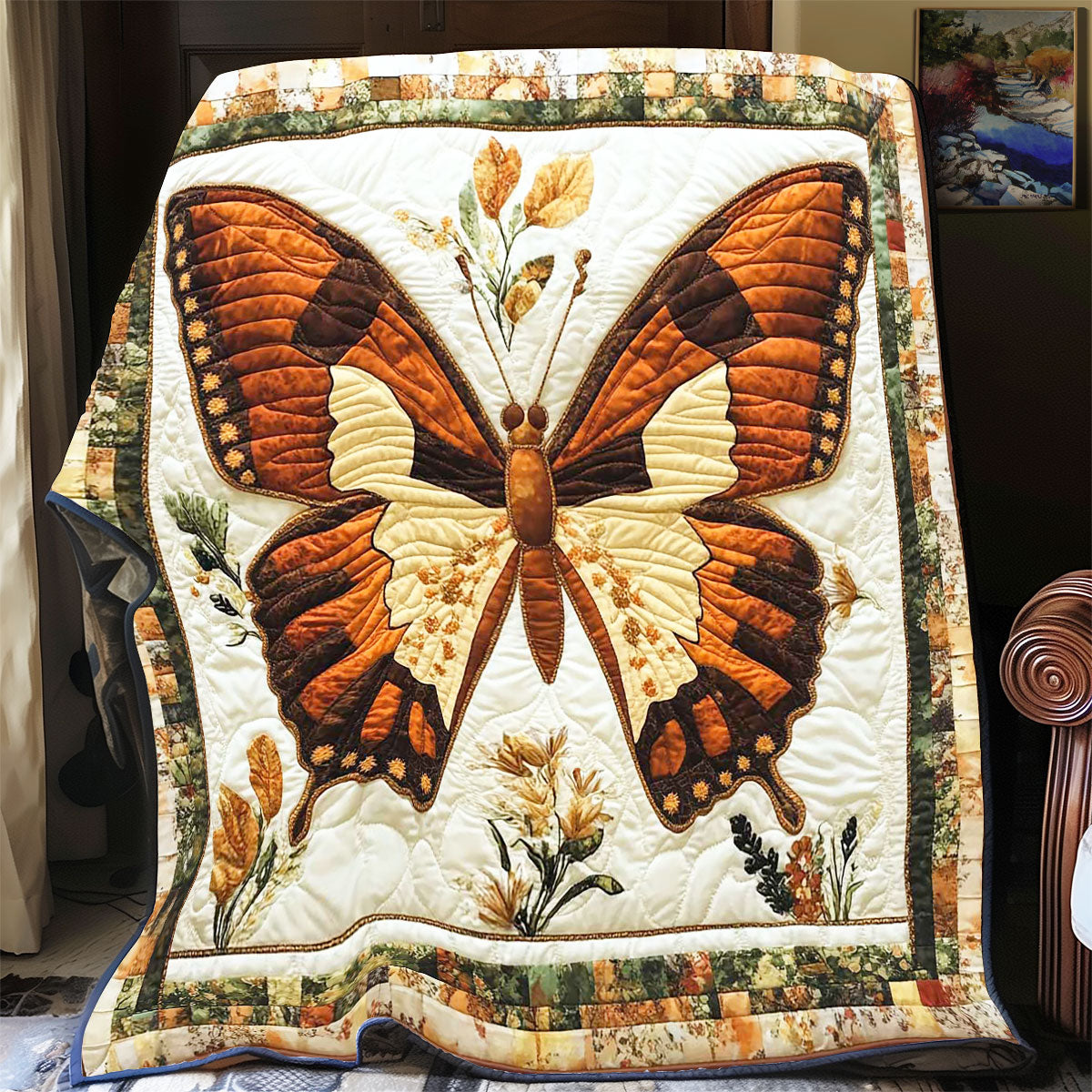 Flower Butterfly WP1202007CL Quilt