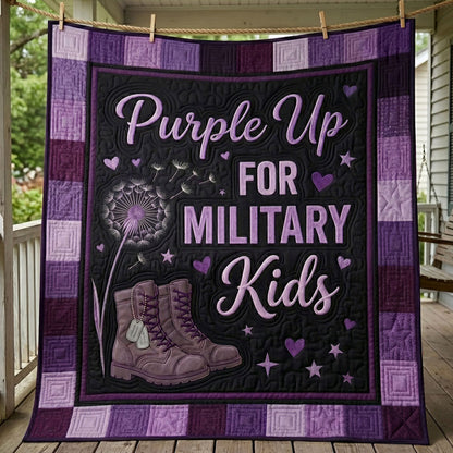 Purple Up Military Kids WN2304012CL Quilt