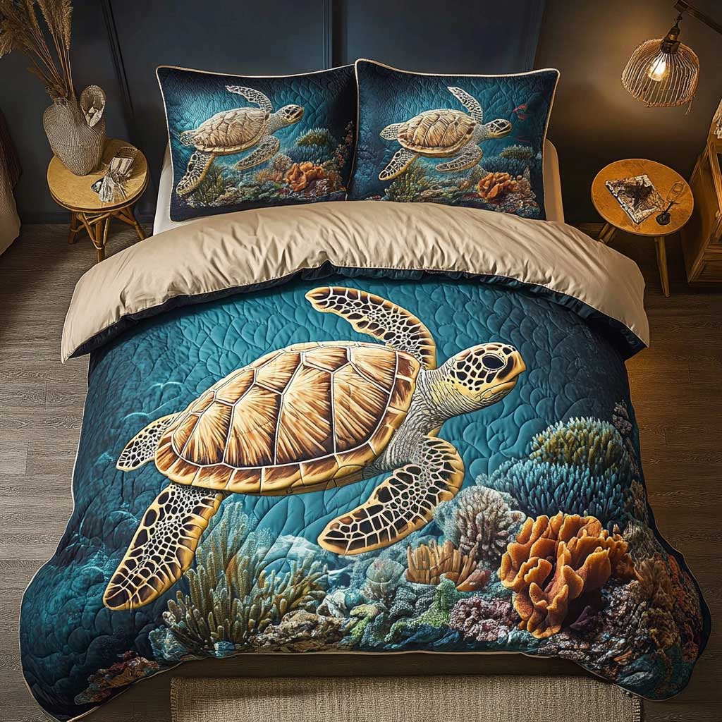 Harmony Of Turtles WN1703104CL Duvet Cover Set