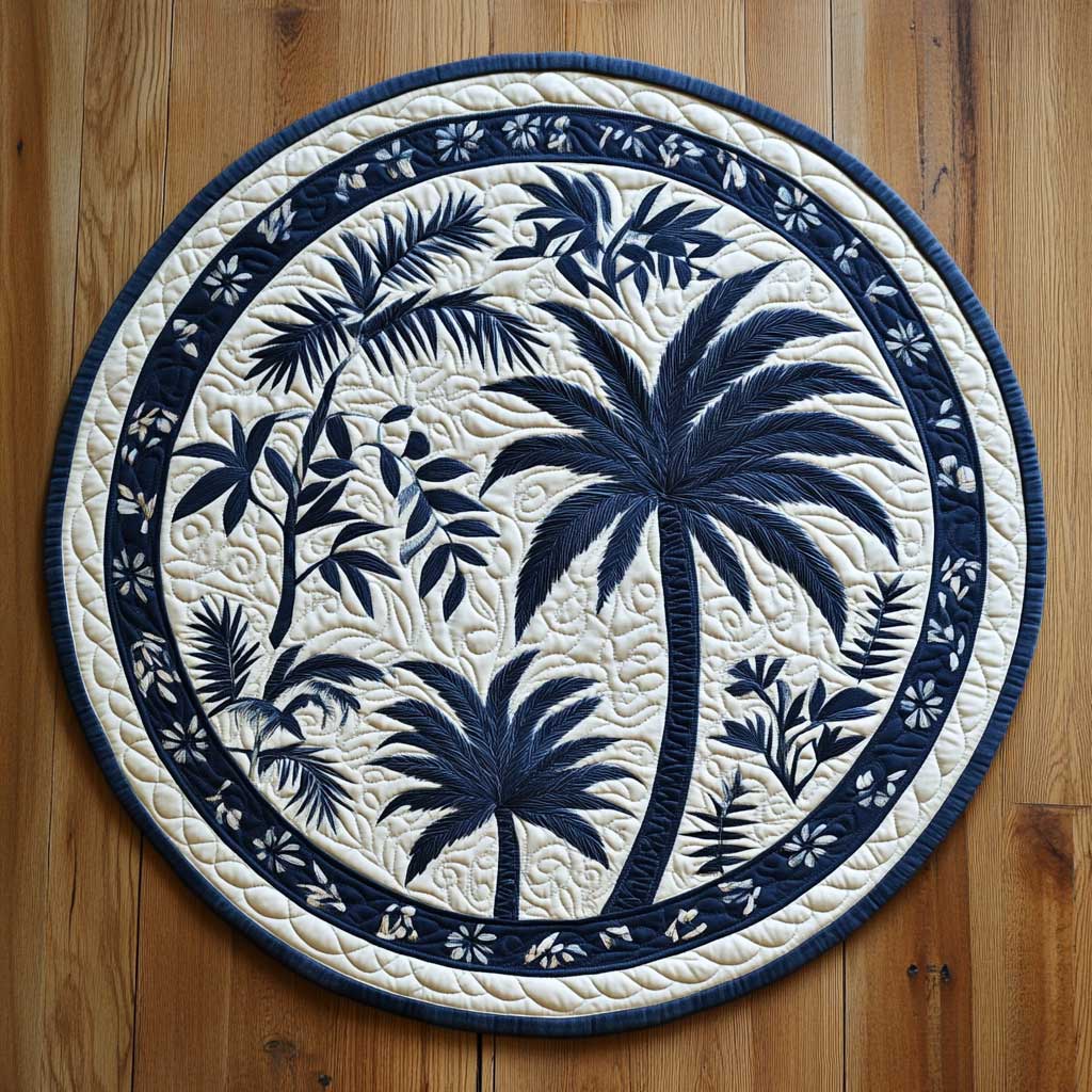 Hawaiian Serenity WN0805032CL Quilted Round Mat