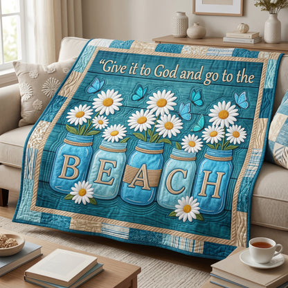 Give It To God And Go To The Beach XR2004020CL Quilt