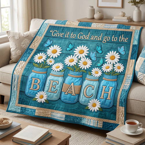 Give It To God And Go To The Beach XR2004020CL Quilt