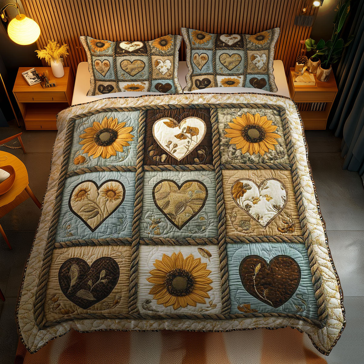 Golden Heart Sunflower WN0302062CL Duvet Cover Set