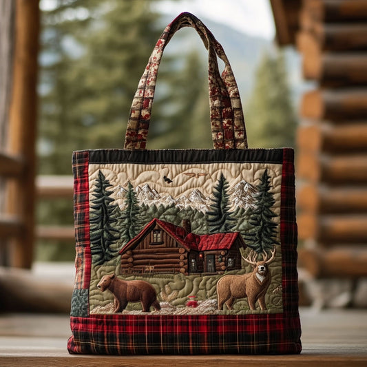 Forest Hunting Escape WN1710012CL Quilted Tote Bag