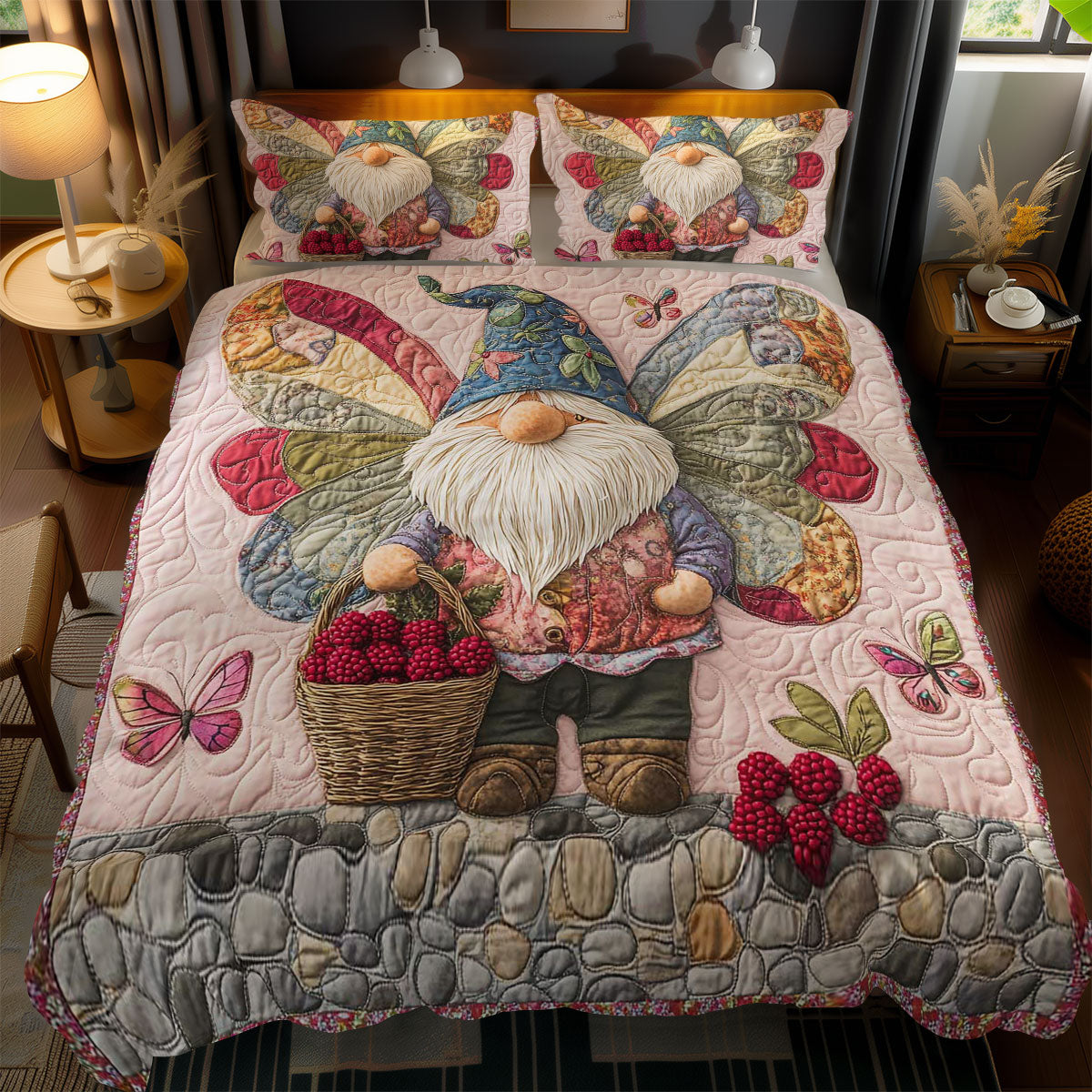 Butterfly Bliss Gnome WN0801066CL Duvet Cover Set