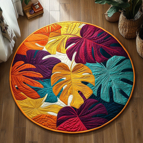 Monstera Nights WN0307112CL Quilted Round Mat