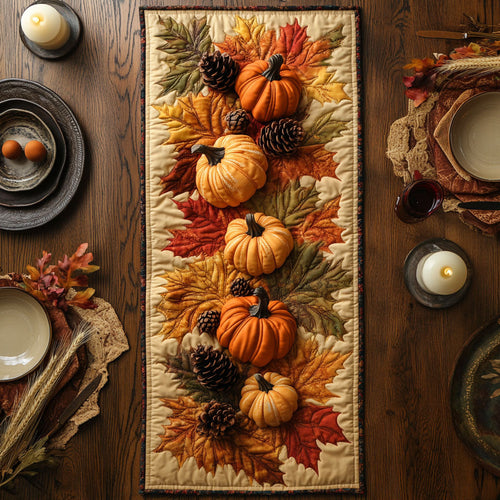Autumn Pumpkin CW0606023CL Quilted Table Runner