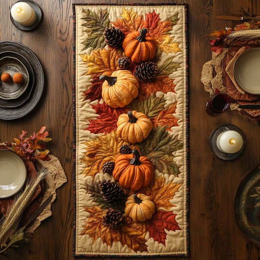 Autumn Pumpkin CW0606023CL Quilted Table Runner