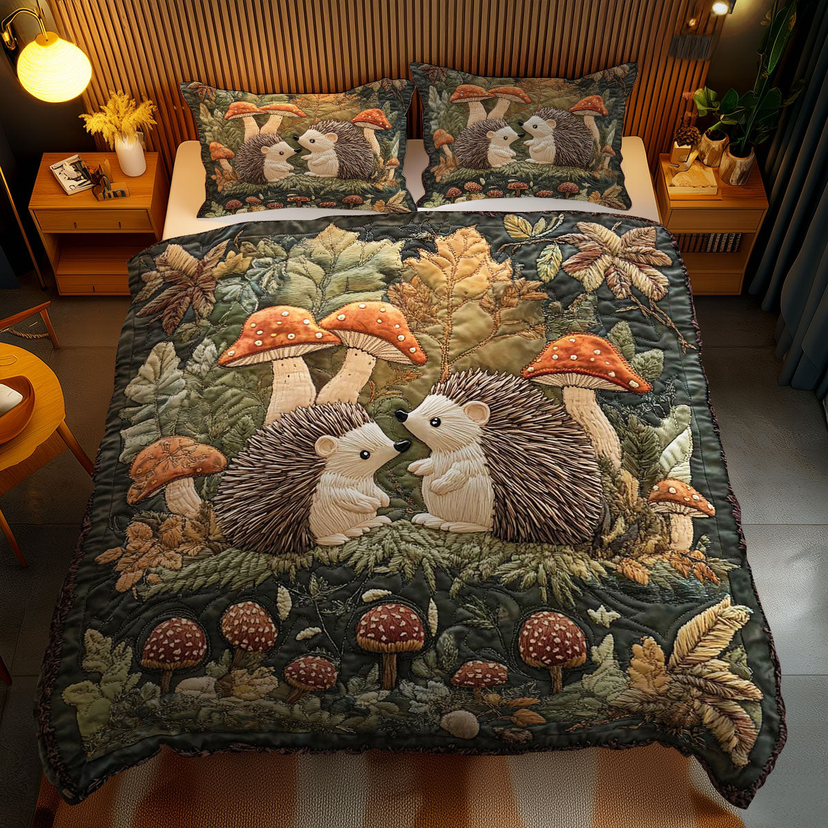 Mushroom Hedgehog WN1203116CL Duvet Cover Set