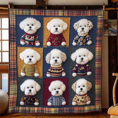 Bichon Frise Snuggles WN1303007CL Quilt