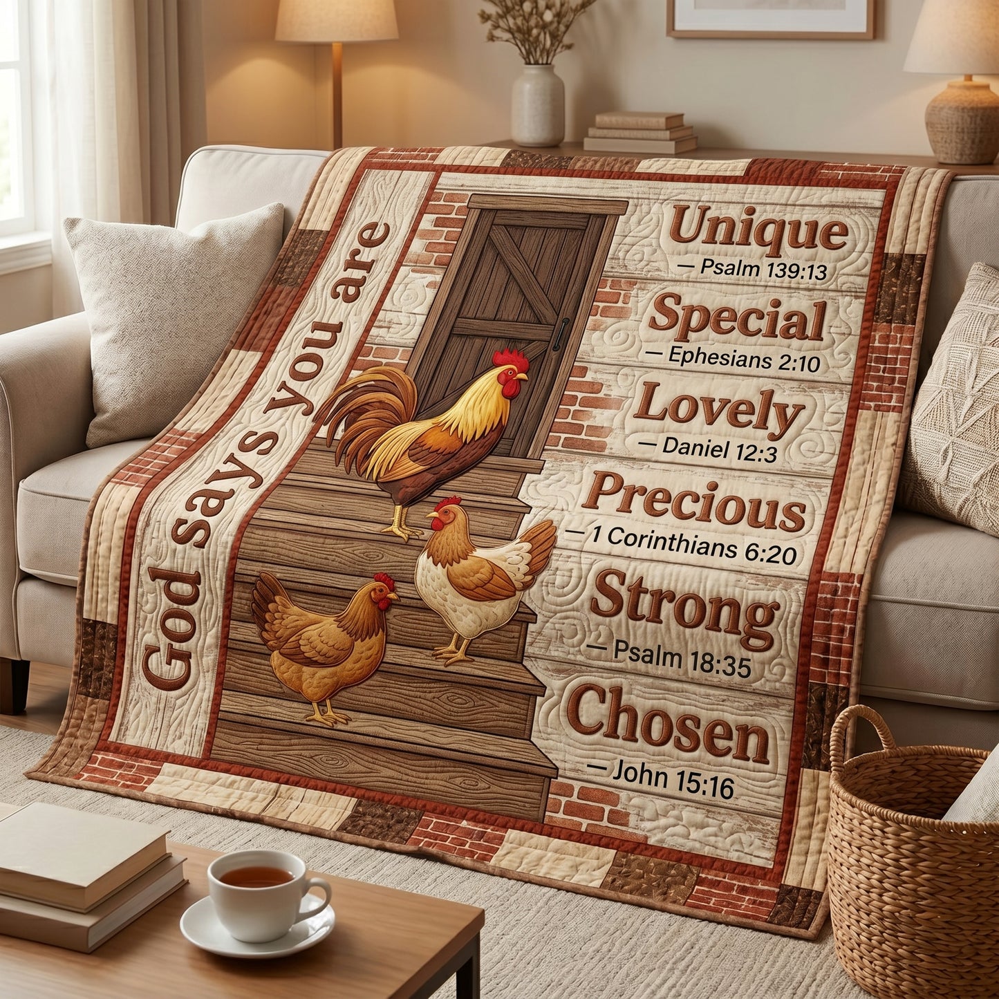 Chicken God Says You Are XR2004018CL Quilt