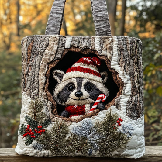 Woodland Raccoon CP0112226CL Quilted Tote Bag