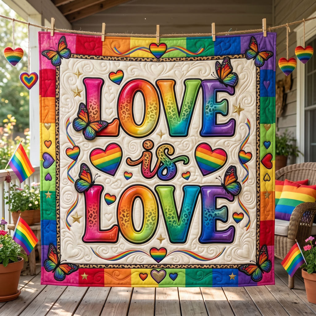 Love Is Love Rainbow WN1206008CL Quilt