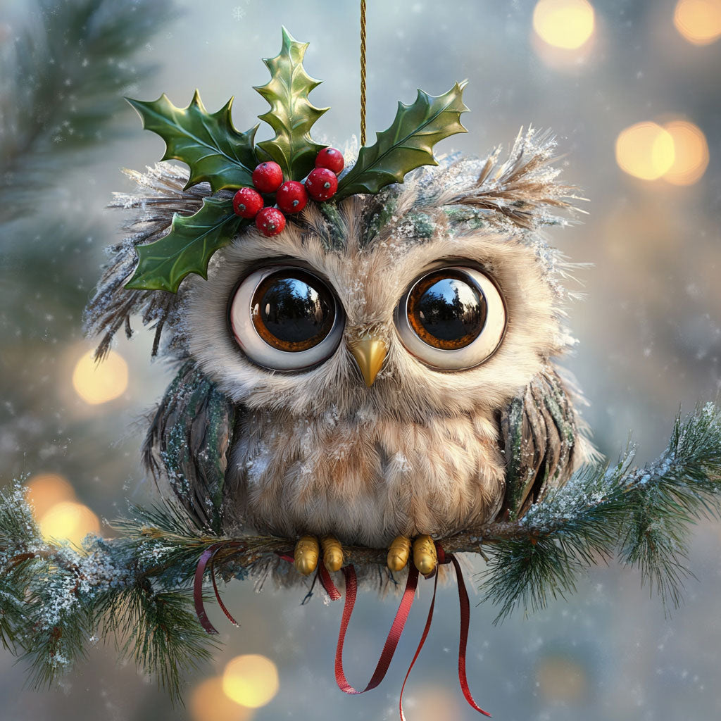 Owl Winter Blessing WN1112054CL Christmas Ornament