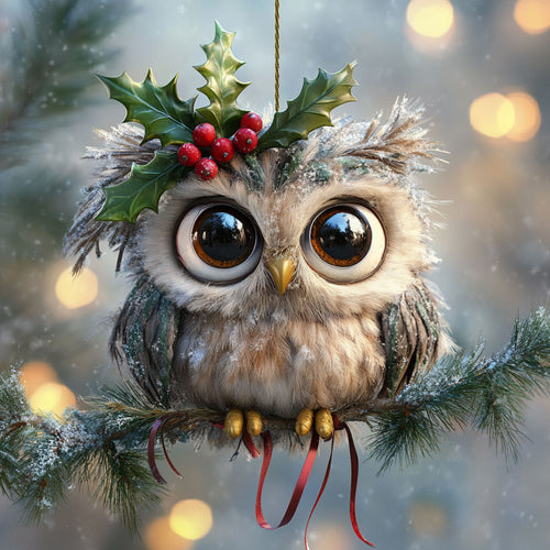 Owl Winter Blessing WN1112054CL Christmas Ornament