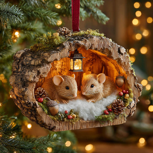 Winter Mouse Nest CW2911041CL Christmas Ornament