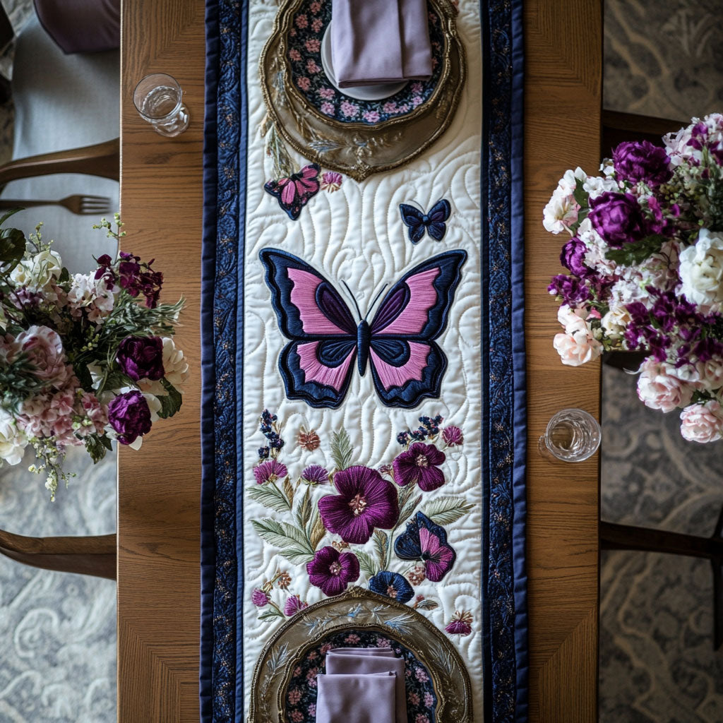 Butterfly Muse WN0207007CL Quilted Table Runner