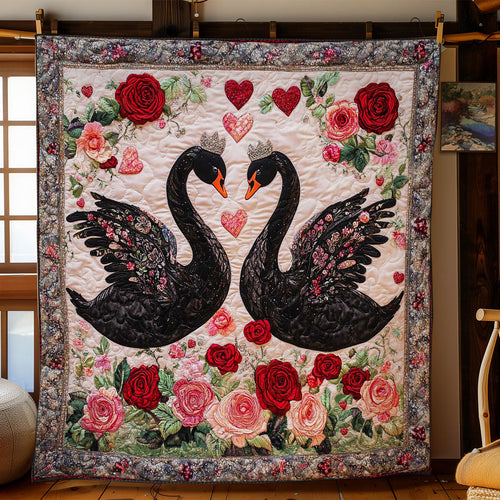 Romantic Black Swans WN0201023CL Quilt