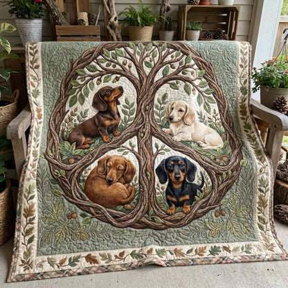 Dachshund Tree Of Life WN0406006CL Quilt