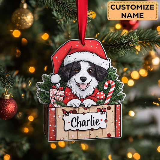 Jingle Border Collie WN1510055CL Personalized Christmas Ornament