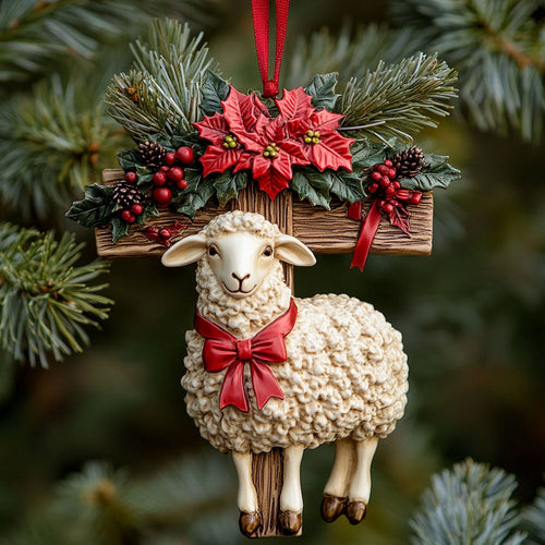 Christmas Cross Sheep WN3010007CL Christmas Ornament