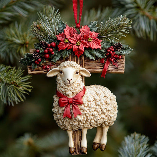 Christmas Cross Sheep WN3010007CL Christmas Ornament