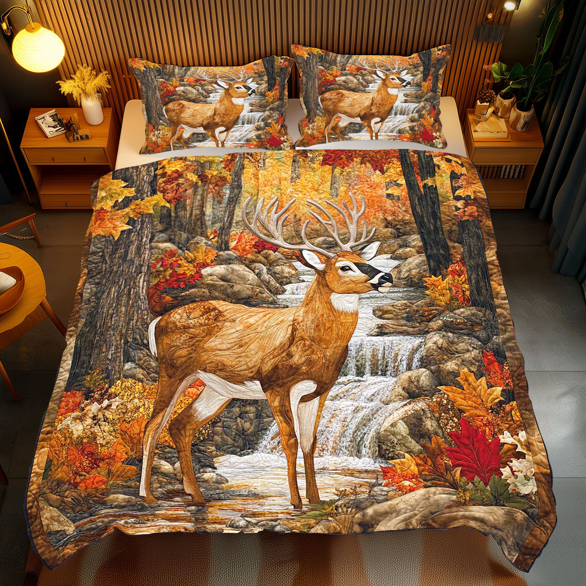 Autumn Forest Stag WP2001020CL Duvet Cover Set