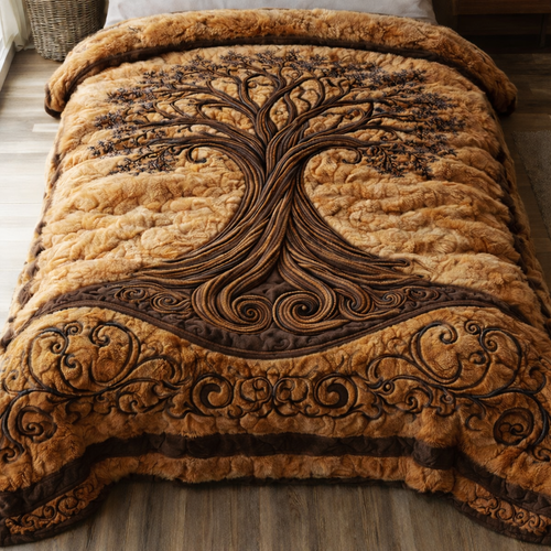 Ancient Tree QA2801001CL Faux Fur Throw Blanket