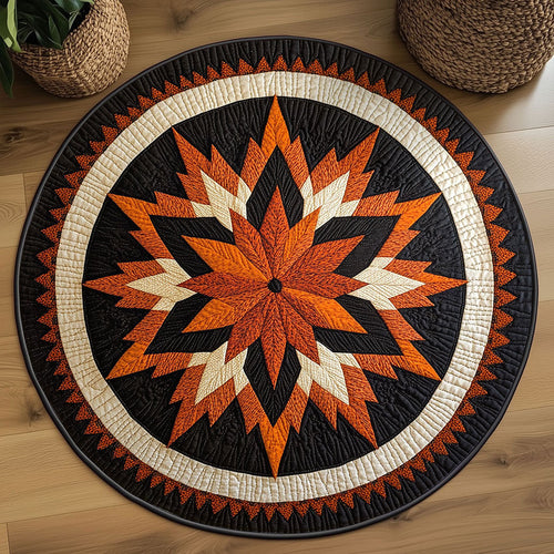 Regal Mandala Star WN1009028CL Quilted Round Mat